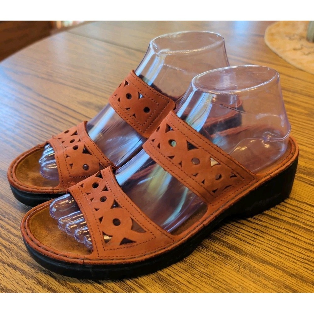 NAOT Womens Double Strap Summer Low Platform Slide Sandals 38/7